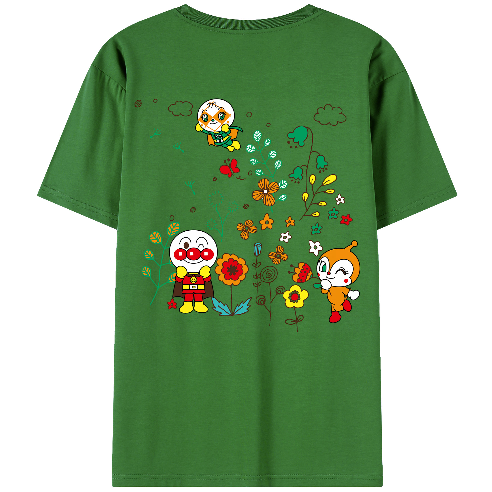 （画像用） アンパンマン Anpanman レディース半袖Tシャツ(バックプリント)